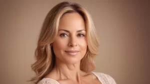 Beautiful 40 years old woman with flawless youthful